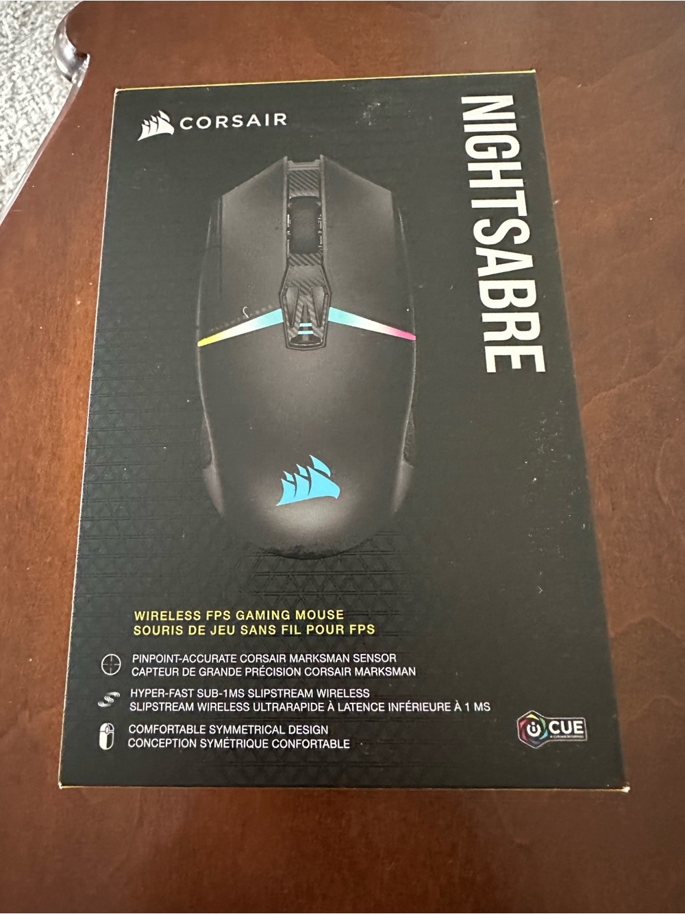 NWT - Corsair Nightsabre Wireless Gaming Mouse - Black with RGB Accents